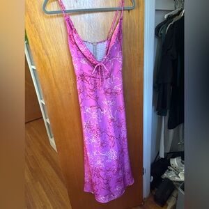 Floral Pink and Orange Dress